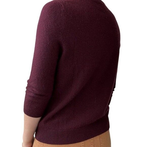 Talbots Womens Burgundy Red 100% Cashmere Preppy Soft Sweater Sz M - Picture 5 of 5